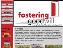Tablet Screenshot of fosteringgoodwill.org